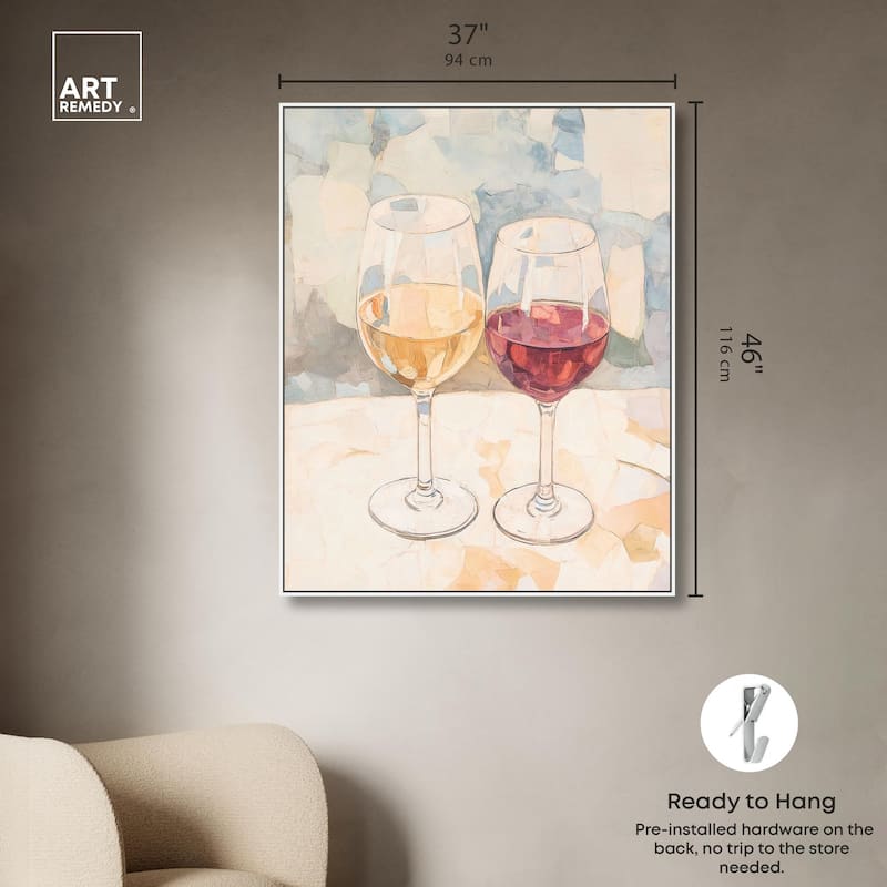 Wine Duo Canvas by Art Remedy