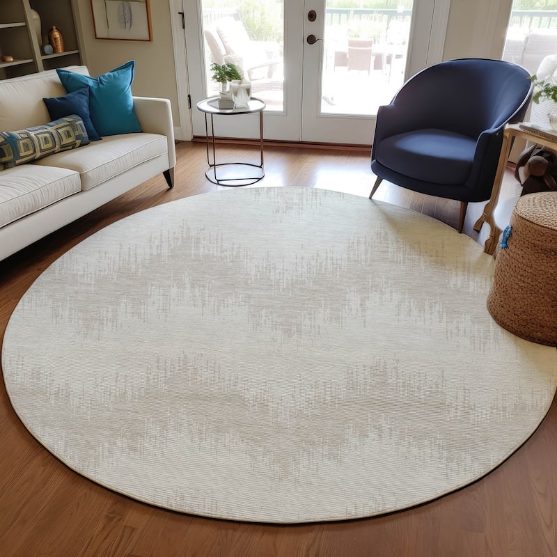 Machine Washable Indoor/ Outdoor Chantille Modern Chevron Rug