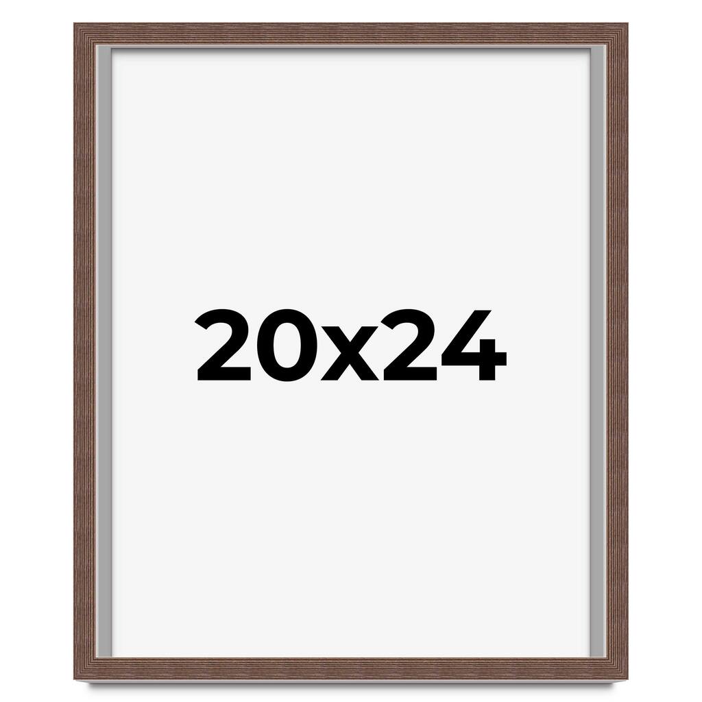 20x24 Shadow Box Frame Brown | 1.125 inches Deep Real Wood Rustic