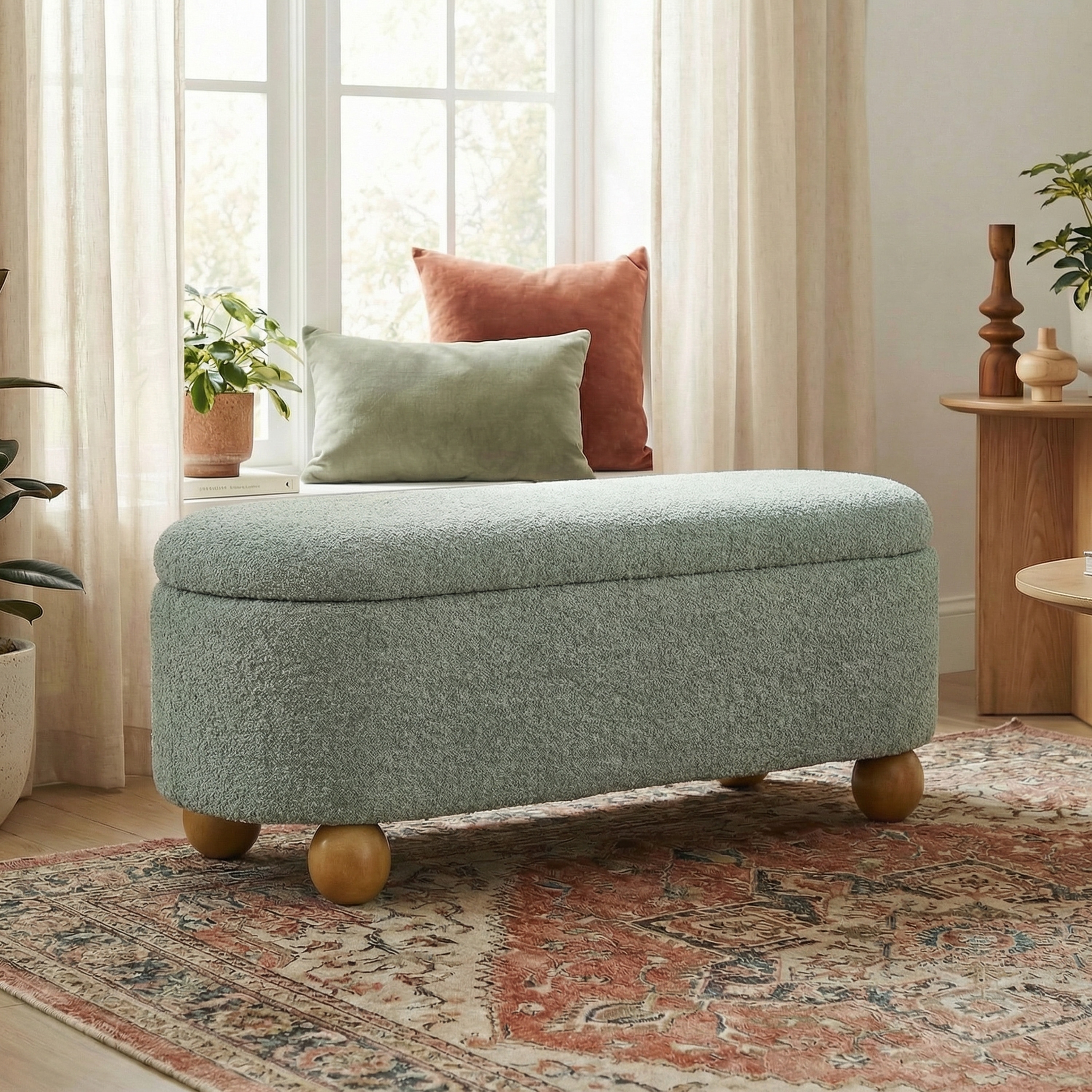 Storage Bench Ottoman for End of Bed Bedroom & Living Room