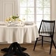 preview thumbnail 9 of 33, Continental Solid Texture Water and Stain Resistant Tablecloth 60x84 Oval - Ivory
