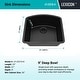 preview thumbnail 6 of 8, Lexicon Platinum 2321D Quartz Composite Single Bowl Kitchen Sink