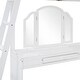 preview thumbnail 17 of 52, Solid Wood Loft Bed with Bulit-in U-shaped Desk and 2 Drawers, Full Size Loft Bedframe with Storage Shelves and Tri-fold Mirror
