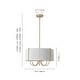 preview thumbnail 6 of 4, Rennnsan 5-Light Transitional Fabric Drum Pendant Light for Dining Room - 18.9 in. W x 11 in. H