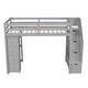 preview thumbnail 12 of 40, Modern Twin Size Loft Bed With 4 Storage Drawers,Shelves and Stairs,Solid Construction