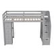 preview thumbnail 12 of 12, Twin size Loft Bed with Shelves, Drawers and Stairs, Grey