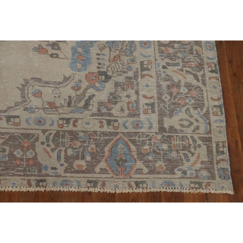 Traditional Tabriz Persian Area Rug Hand-Knotted Bedroom Wool Carpet - 6'5"x 8'11"