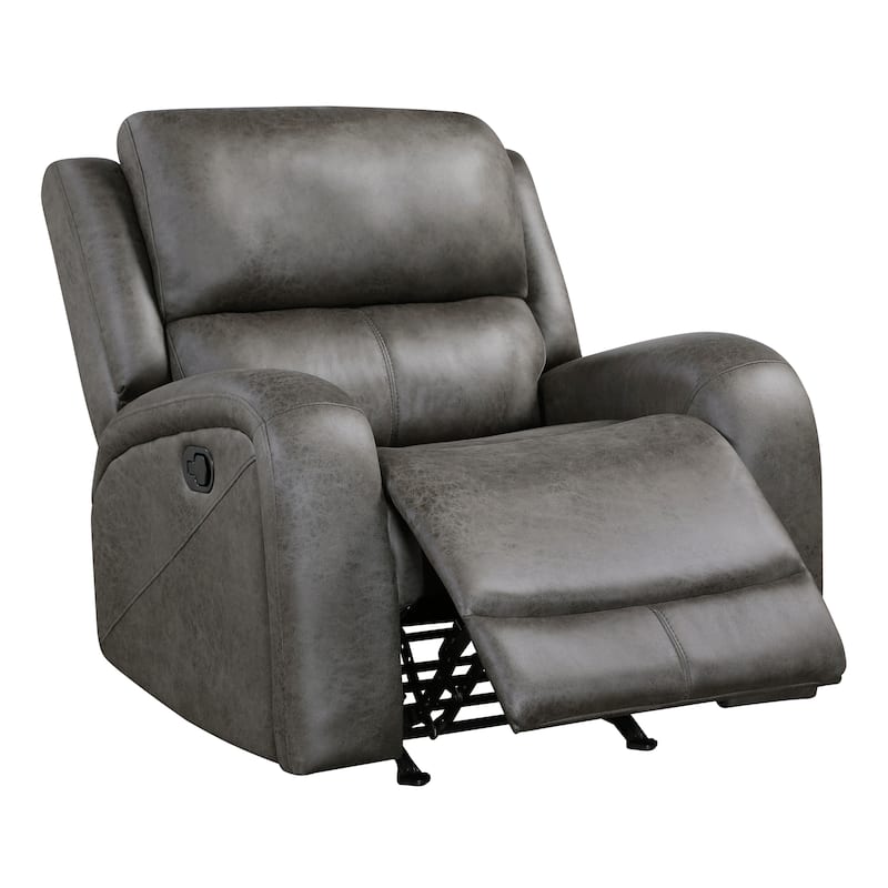 Mabel Polished Microfiber Rocker Reclining Chair