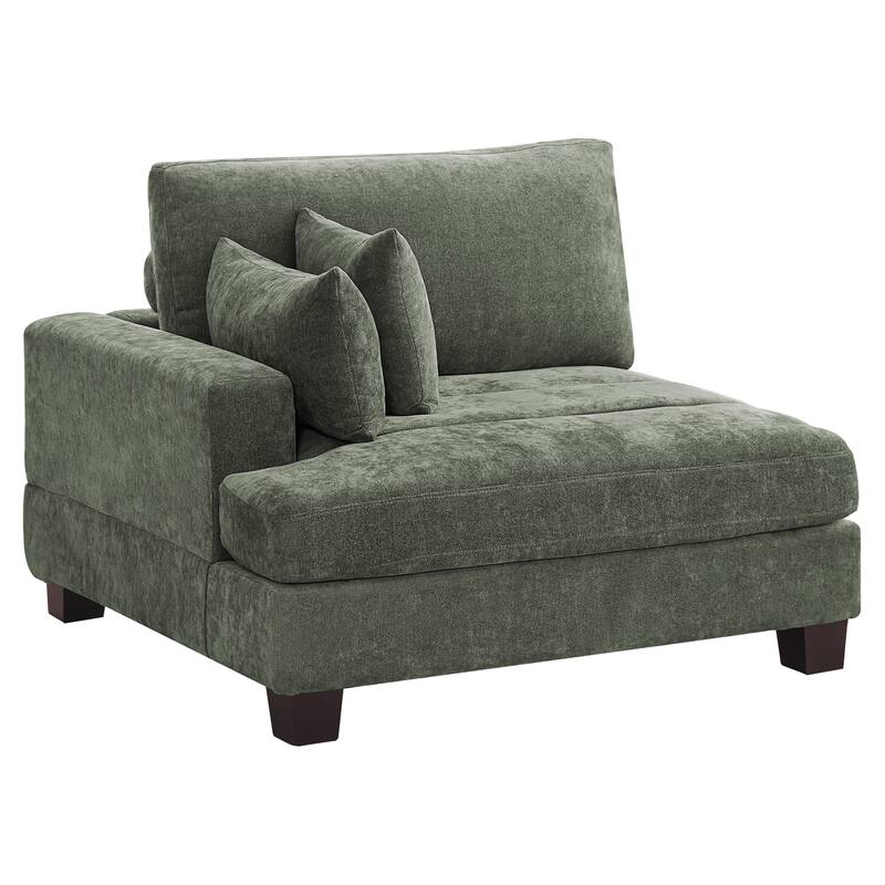 88"W 3-Seater Sofa Chenille Upholstered Couch Modern Loveseat Sofa Wooden Frame Sofa for Living Room