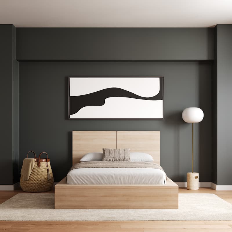 James Platform Bed with Headboard