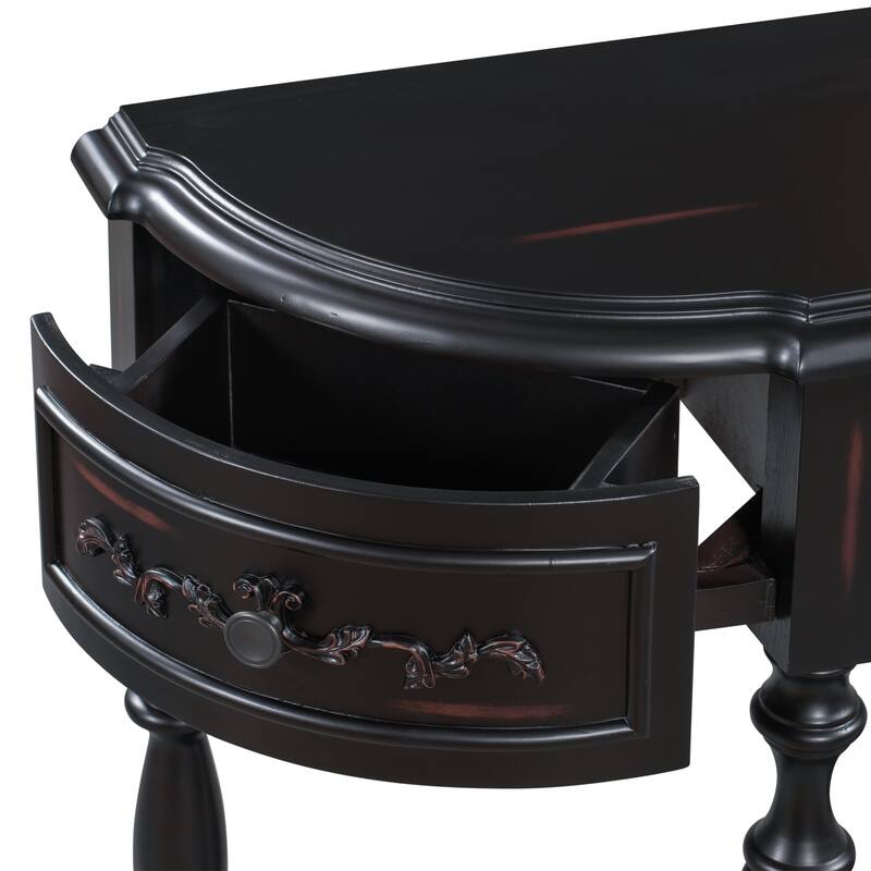 Williamspace Antique Console Sofa Table with 4 Drawer
