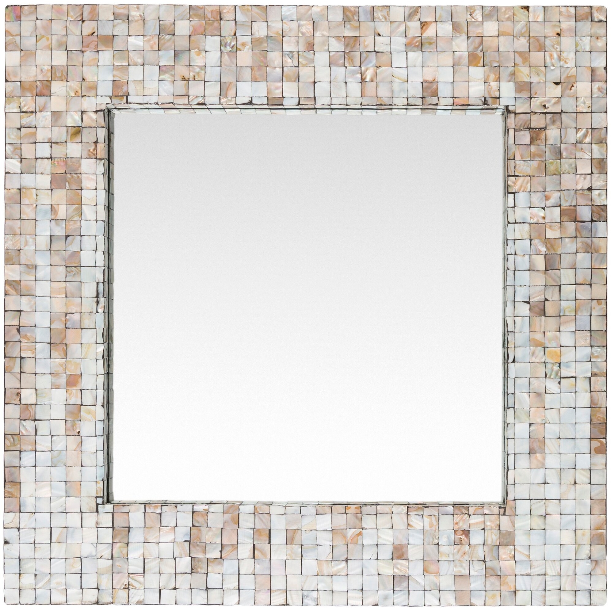 Shop 23 6 Gray Inlaid Mother Of Pearl Framed Square Wall Decor