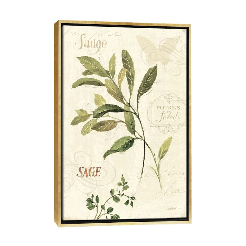 iCanvas "Aromatique IV" by Lisa Audit Framed Canvas Print - Gold - 40x26