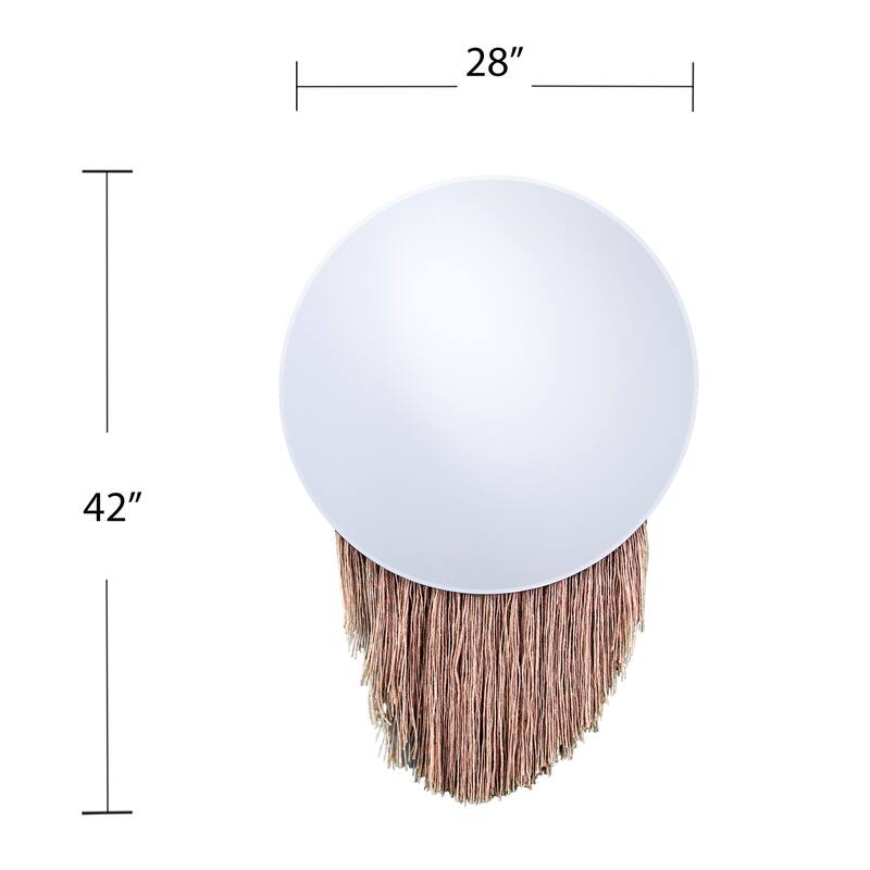 SEI Furniture Pascow Round Decorative Mirror - Natural