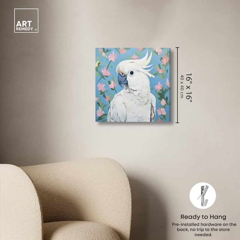 White Cockatoo I Canvas by Art Remedy, Gallery Wrapped