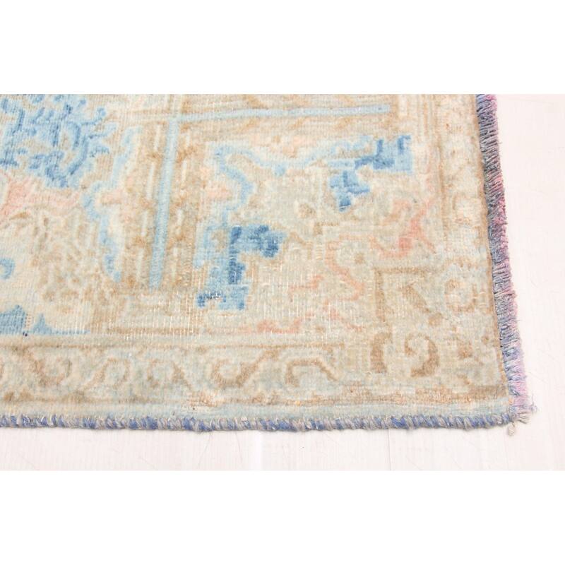 ECARPETGALLERY Hand-knotted Antalya Vintage Beige Wool Rug - 2'9 x 9'6
