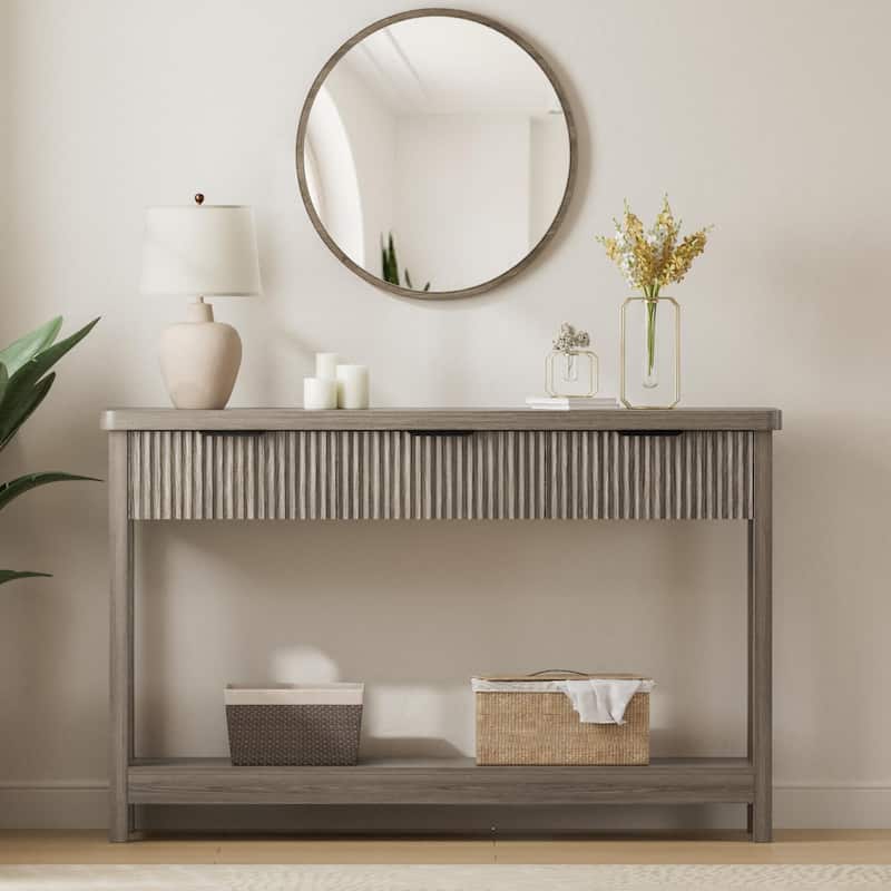51"Wood Console Sofa Table with 3 Drawers for Living Room