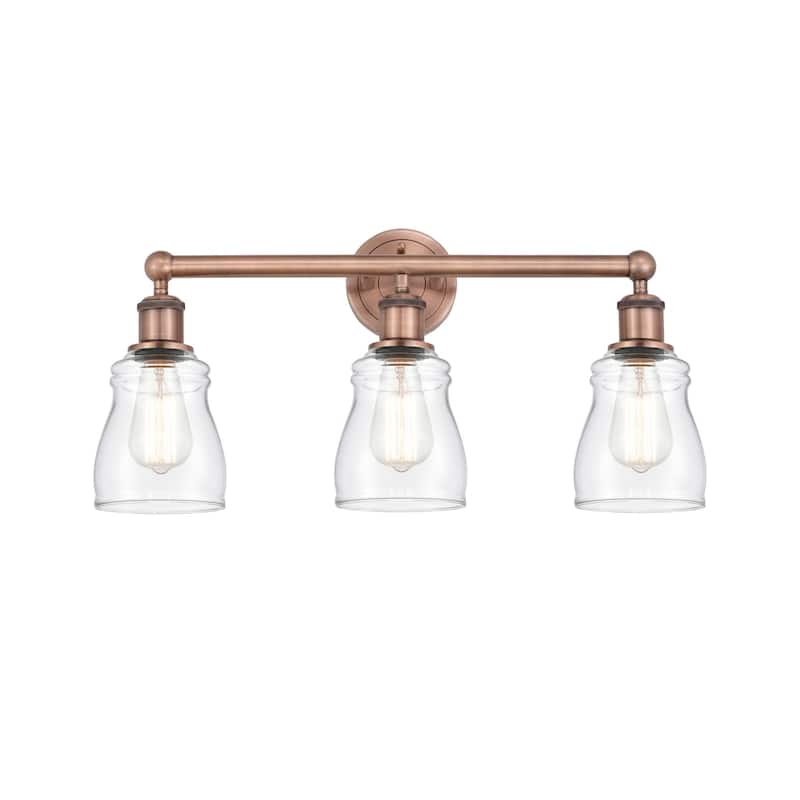Innovations Lighting 616-3W-12-23 Ellery Vanity Ellery 3 Light 23" - Antique Copper / Clear