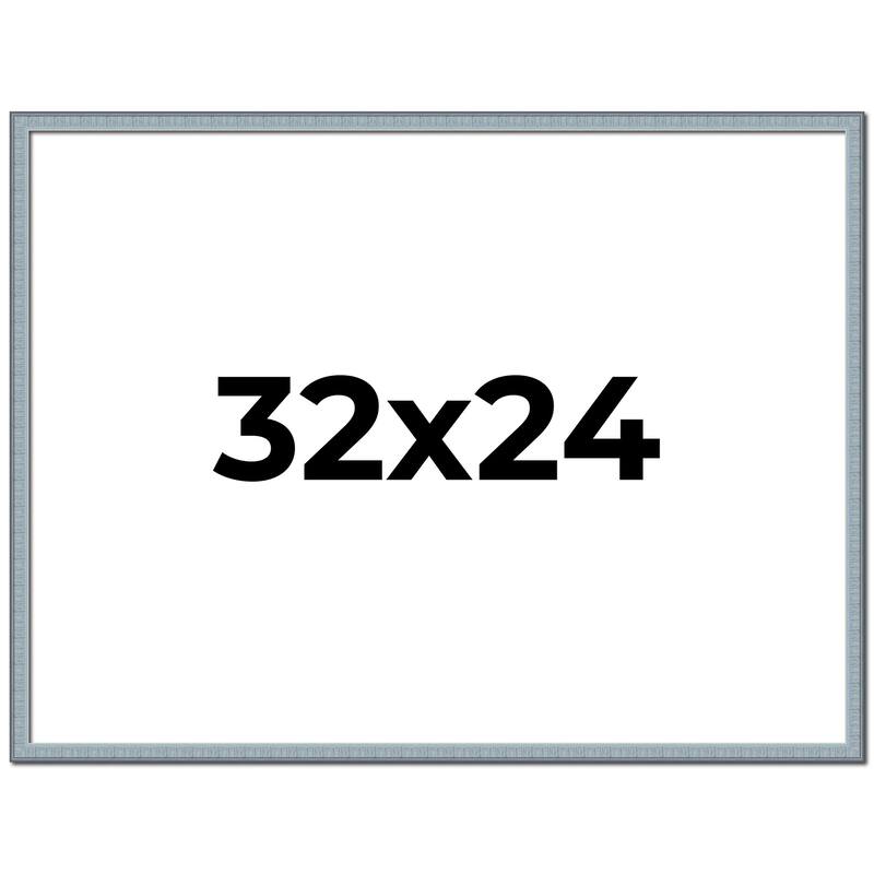 32x24 Frame Rustic Sky Blue Solid Wood Picture Frame | 0.75 Inch