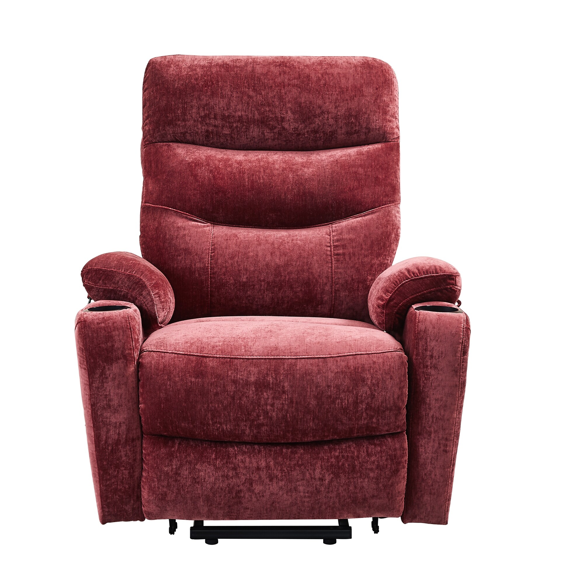 Red velvet recliner 2025 chair
