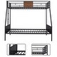 preview thumbnail 8 of 16, Vintage Classic Metal Bunk Bed Frame with Built-in Ladder