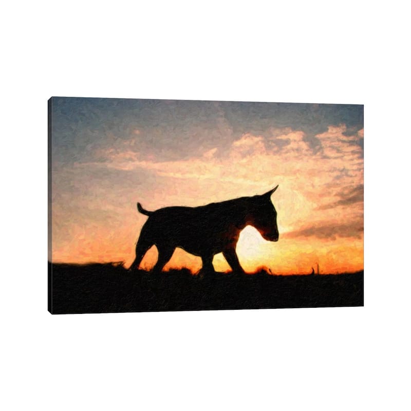 iCanvas "English Bull Terrier" by Michael Tompsett Canvas Print