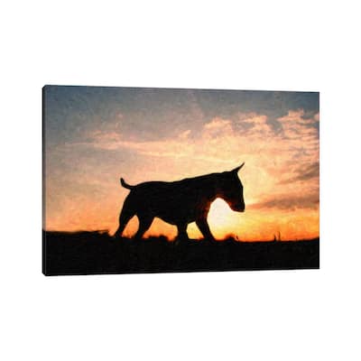 iCanvas "English Bull Terrier" by Michael Tompsett Canvas Print
