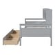 preview thumbnail 25 of 37, Twin Size Daybed with Drawers, Wood Twin Daybed with Bedside Shelf