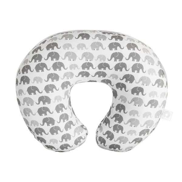 slide 2 of 5, Boppy Premium Original Support Nursing Pillow Cover Gray Elephants Plaid