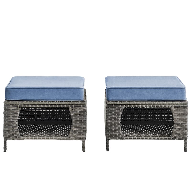 High Back Rattan Wicker Outdoor Patio Conversation Swivel chairs Sets