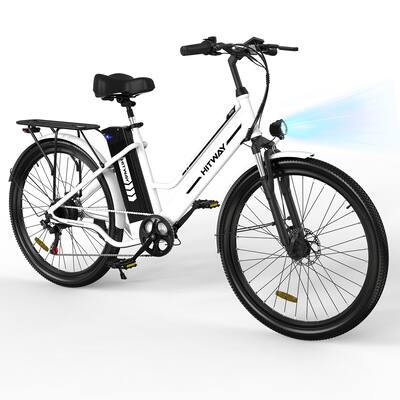 HITWAY 500W, 36V, 15Ah Electric Bike with 26*2.35 Inch Tire, Shimano 7-Speed Transmission and IP54 Waterproof Commuter E Bike