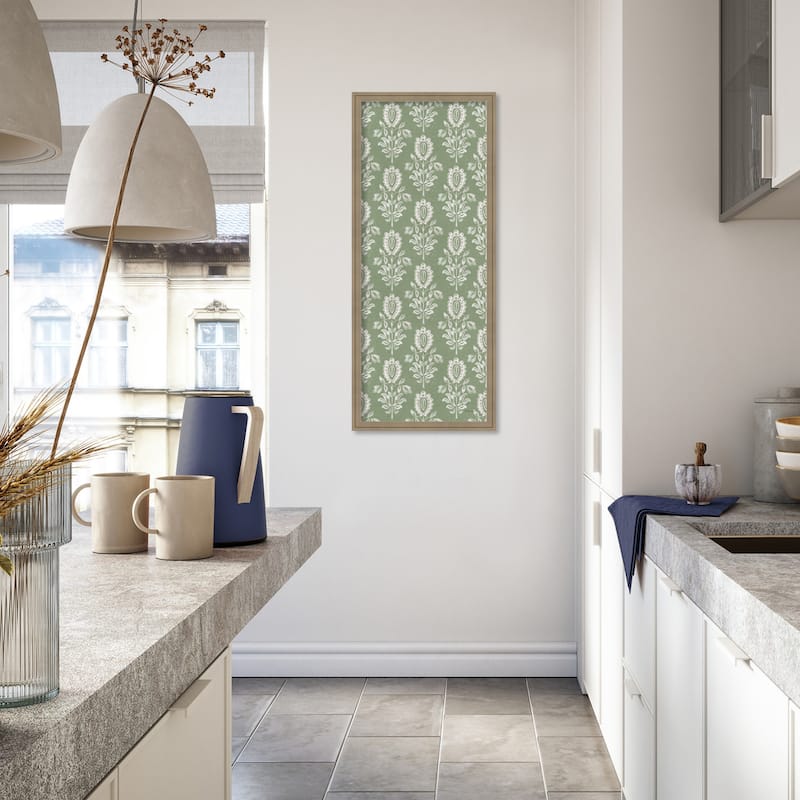 Amanti Art Framed Fabric Pinboard Floral Focus Pattern VH Panel by Beth Grove Printed Bulletin Board - Board Size 16 x 40