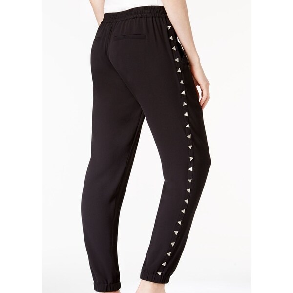 black studded pants