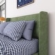 preview thumbnail 18 of 23, Max and Lily Full-Size Upholstered Bed with Rectangular Headboard