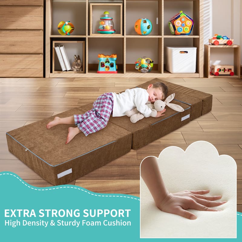 DoCred Kids Folding Sofa, Convertible Floor Mattress, Bed, Play Couch