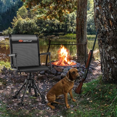 360 Degree Folding Blind Chair Swivel Hunting Chair w/Adjustable Height