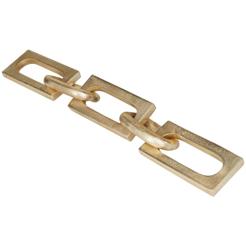 CosmoLiving by Cosmopolitan Gold Aluminum Metal Chain Decorative Sculpture