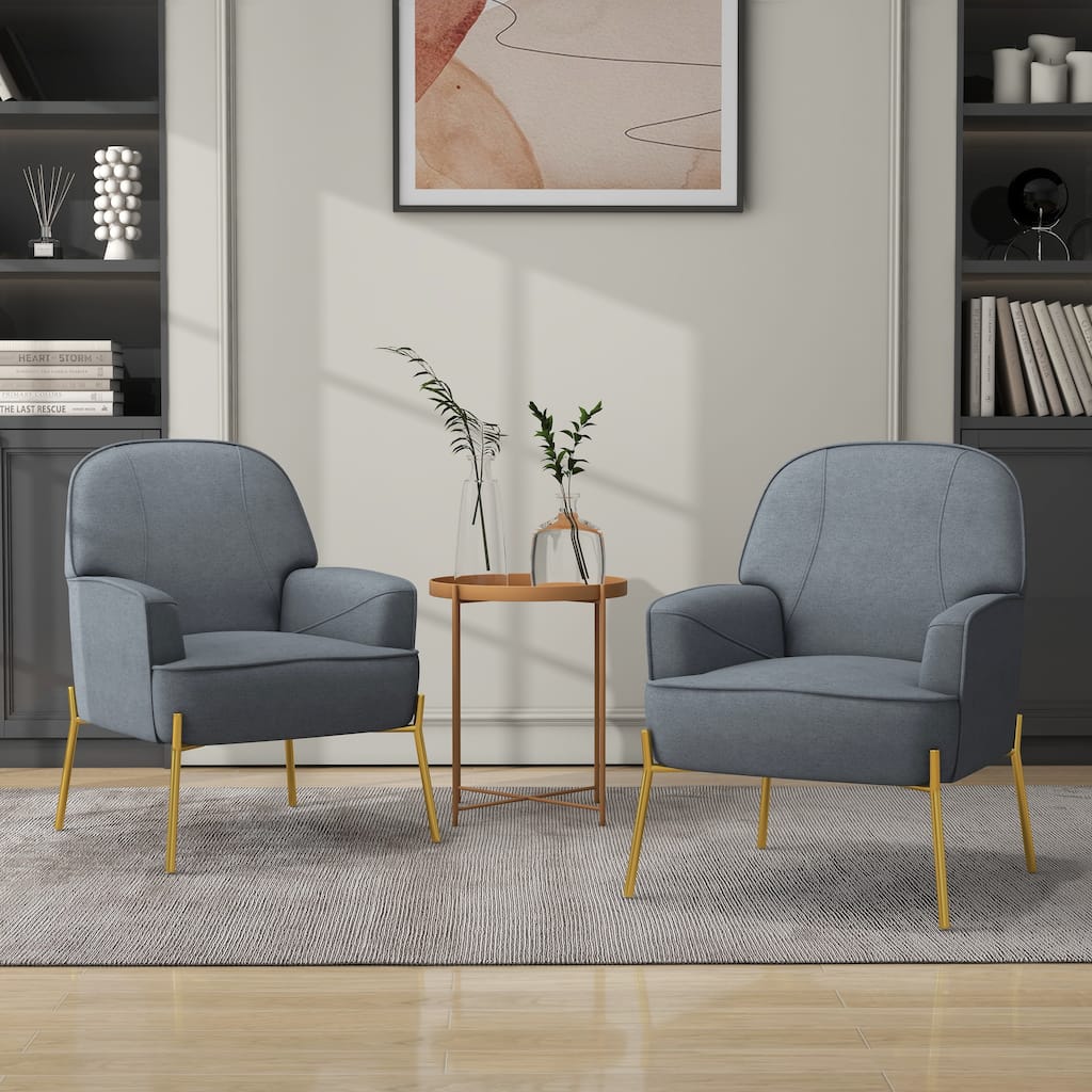 Upholstered Modern Arm Accent Chair