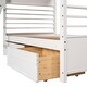 preview thumbnail 58 of 56, Twin Over Twin Wood Bunk Bed with Drawers & Guardrails