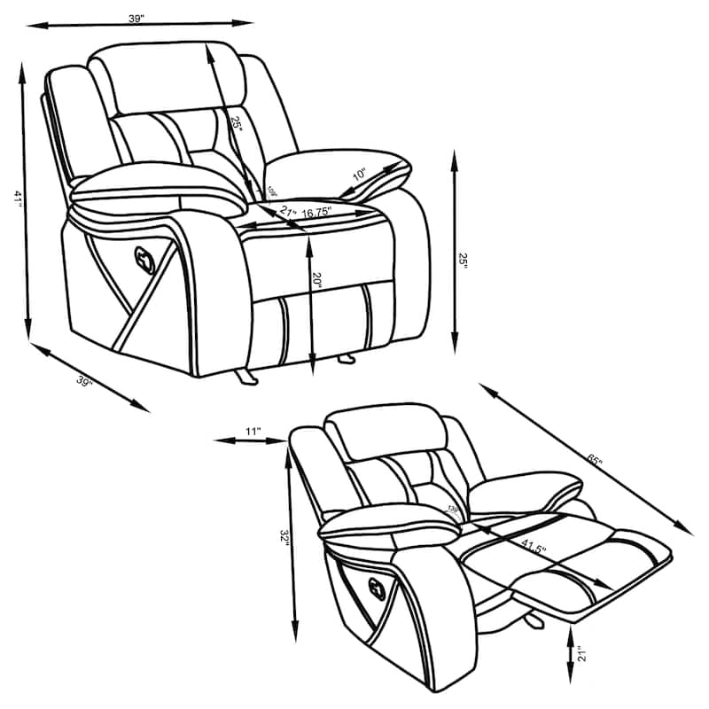 Higgins Upholstered Motion Reclining Sofa Set Grey