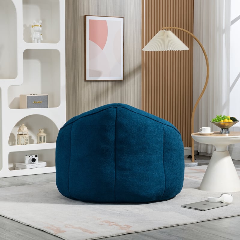 Roomfitters Bedding Bean Bag Sofa Chair - High Pressure Foam Bean Bag Chair for Adults with Padded Foam Padding and Footrest