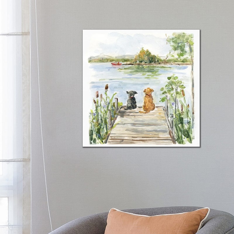 iCanvas "Lake Buddies" by Sally Swatland Canvas Print - 26x26x1.5