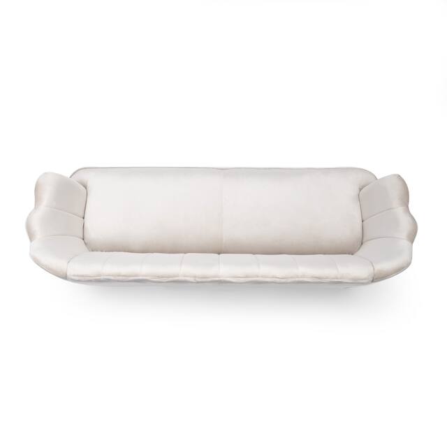 Reitz Glam Velvet Shell Sofa by Christopher Knight Home - 76.25" L x 29.25" W x 33.50" H