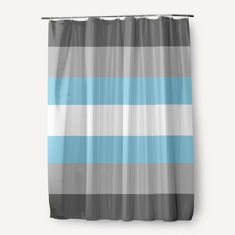 Inclusive Pride Flag Durable Poly Shower Curtain - Demi Boy