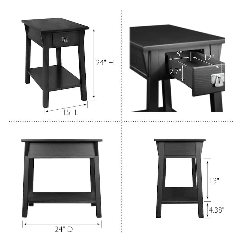 Leick Home Mission End Table with Drawer