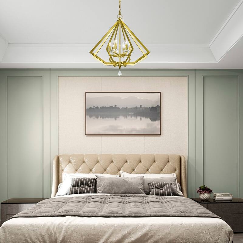 Livex Lighting 6-light Polished Brass Indoor Chandelier, 50666-02 - 25" DIA 26" H
