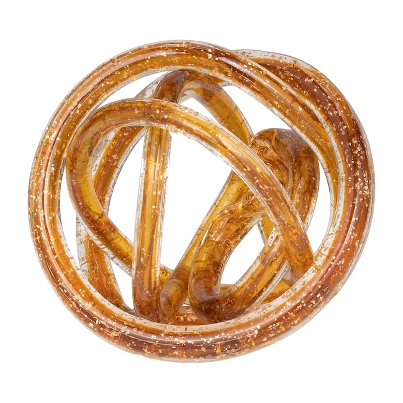 Sagebrook Home Sculptural Glass Abstract Knot, Decorative Objects, Home Accent Piece