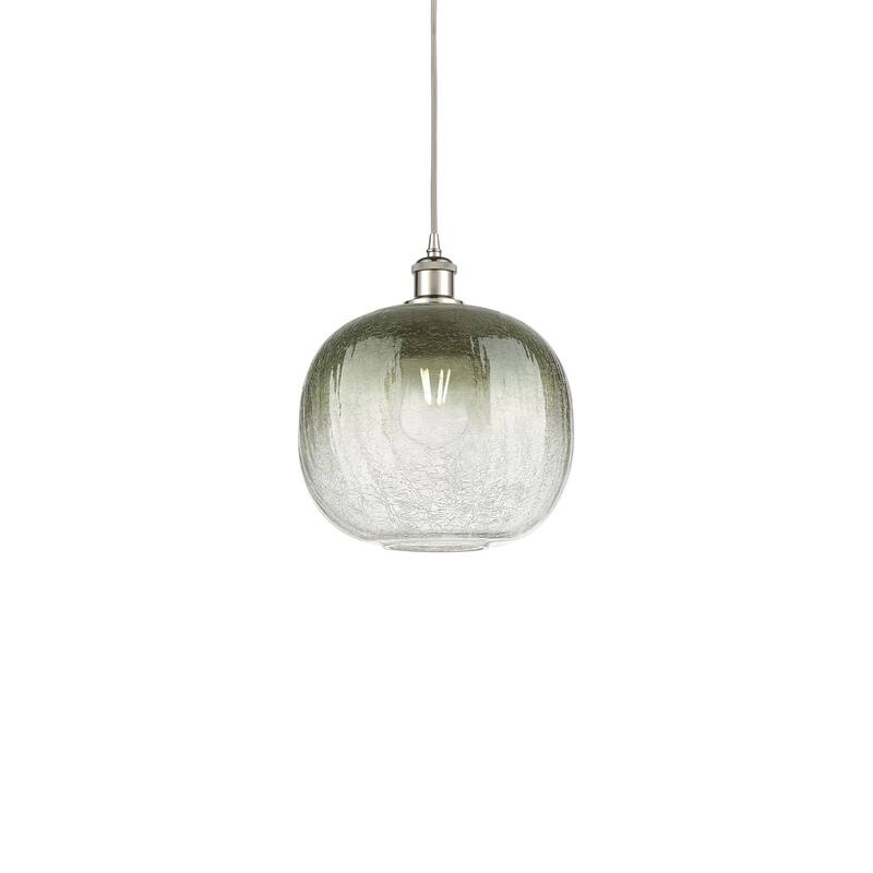 Innovations Lighting 516-1P-12-11 Brookhaven Sphere Pendant Brookhaven - Polished Nickel / Slate