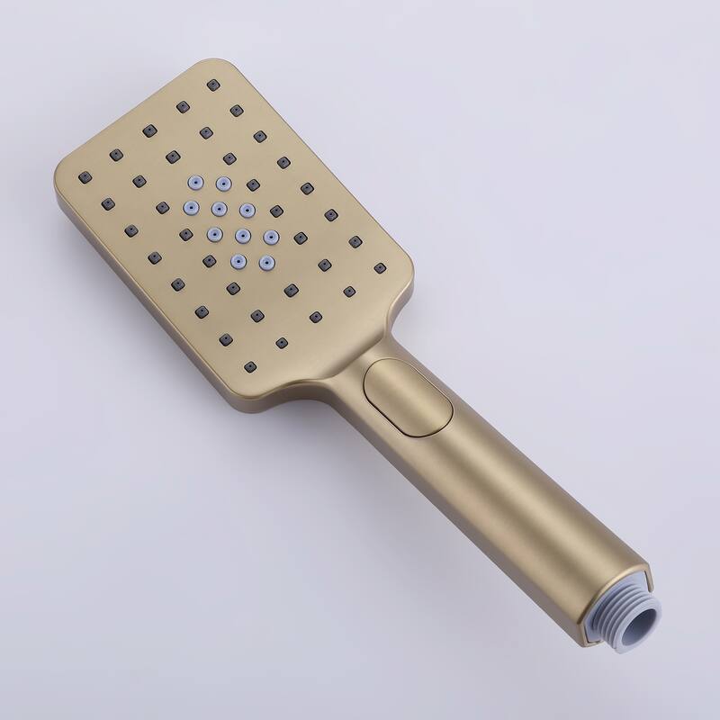 Wall Mount Shower Faucet with Hand Shower Brass 3-Setting Spray Brass Complete Shower System with Pressure Balance Valve