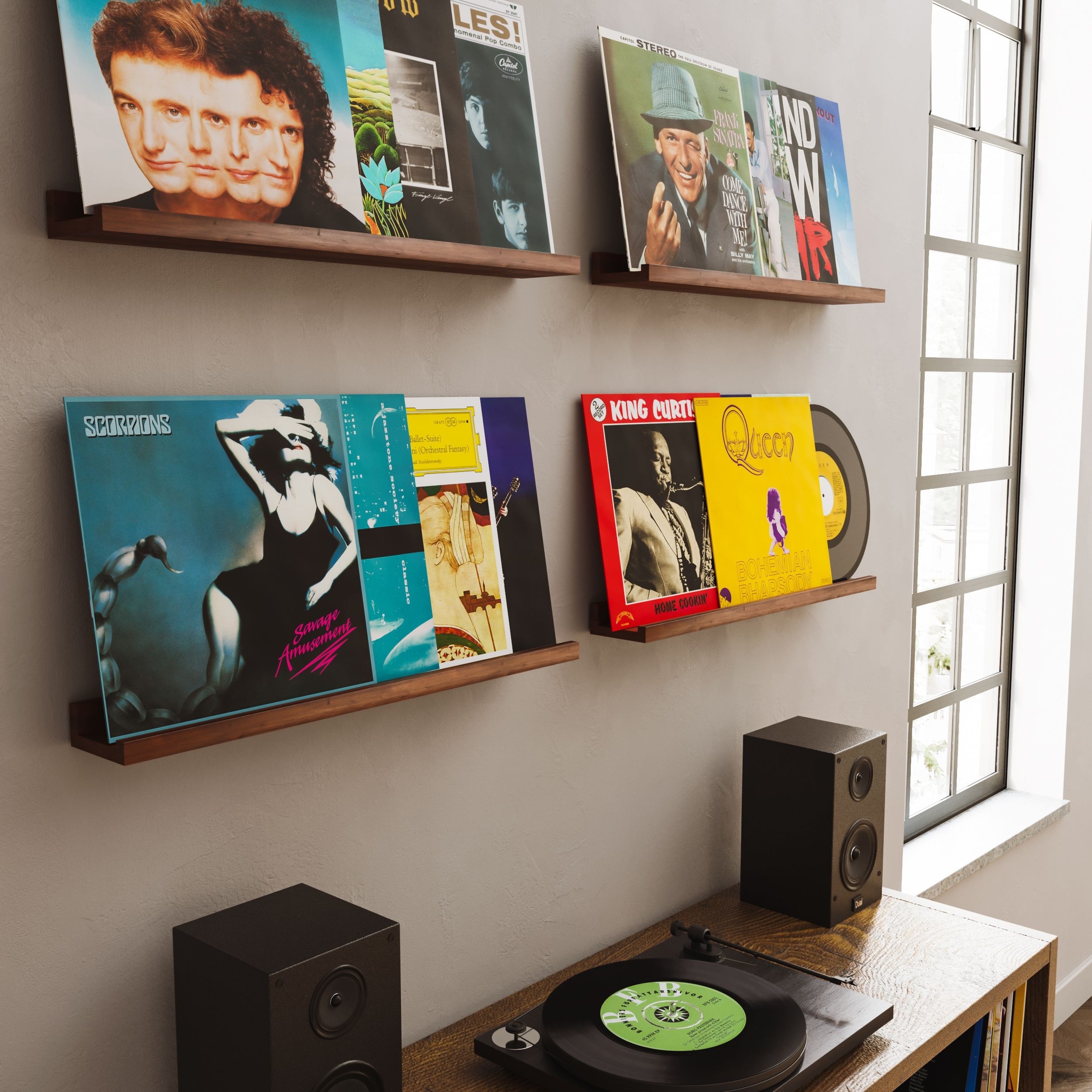 Vinyl record wall ledge sale